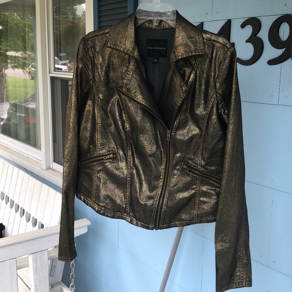 Gold denim lightweight jean jacket